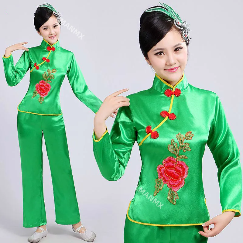 traditional national chinese folk dance costume for woman costumes costume yangko dress for hanfu women yangge woman clothing