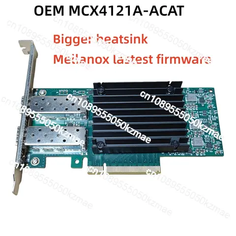 MCX4121A-ACAT original network interface card ConnectX-4 Lx dual port 25GbE SFP28 PCIe 3.0 x8 Suitable for server