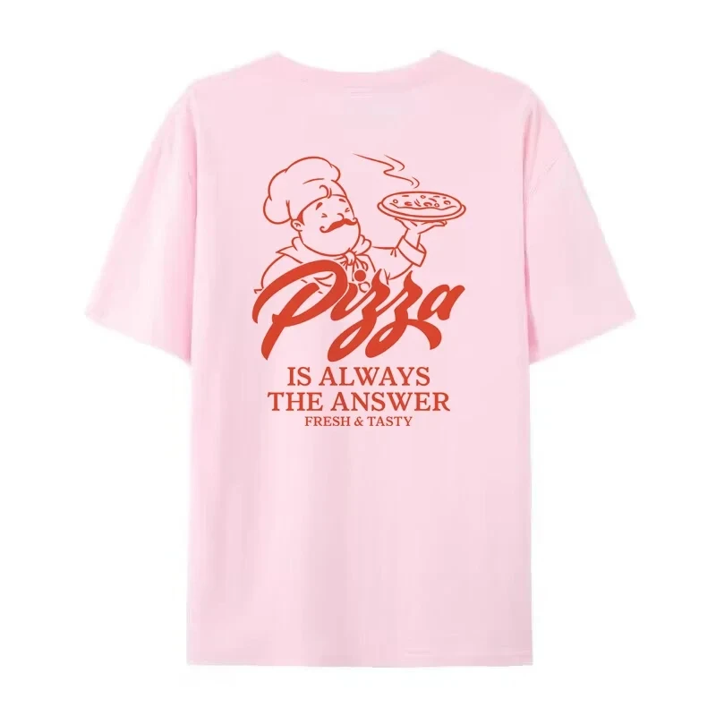 Frauen Retro-Stil Pizza lustige T-Shirts niedlichen Feins chm ecker Pizza Liebhaber T-Shirt Sommer Mode Vintage Streetwear Tops T-Shirt Unisex Kleidung – Detail 5