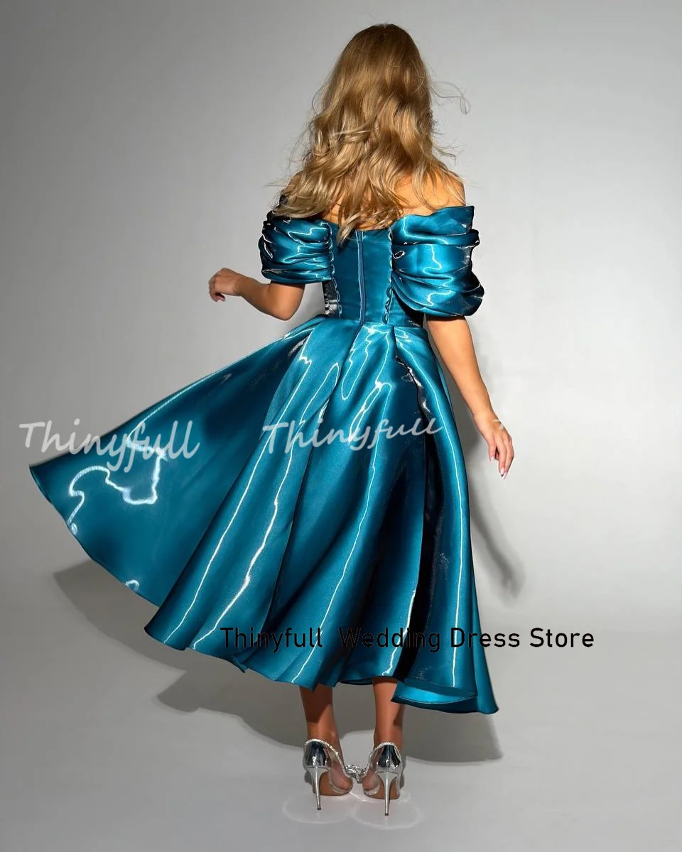 Thinyfull A-line Off Shoulder Prom Dress 2026 Liquid Organza Evening Dresses Vestidos De Fiesta Elegantes Party Gown Customized image 4