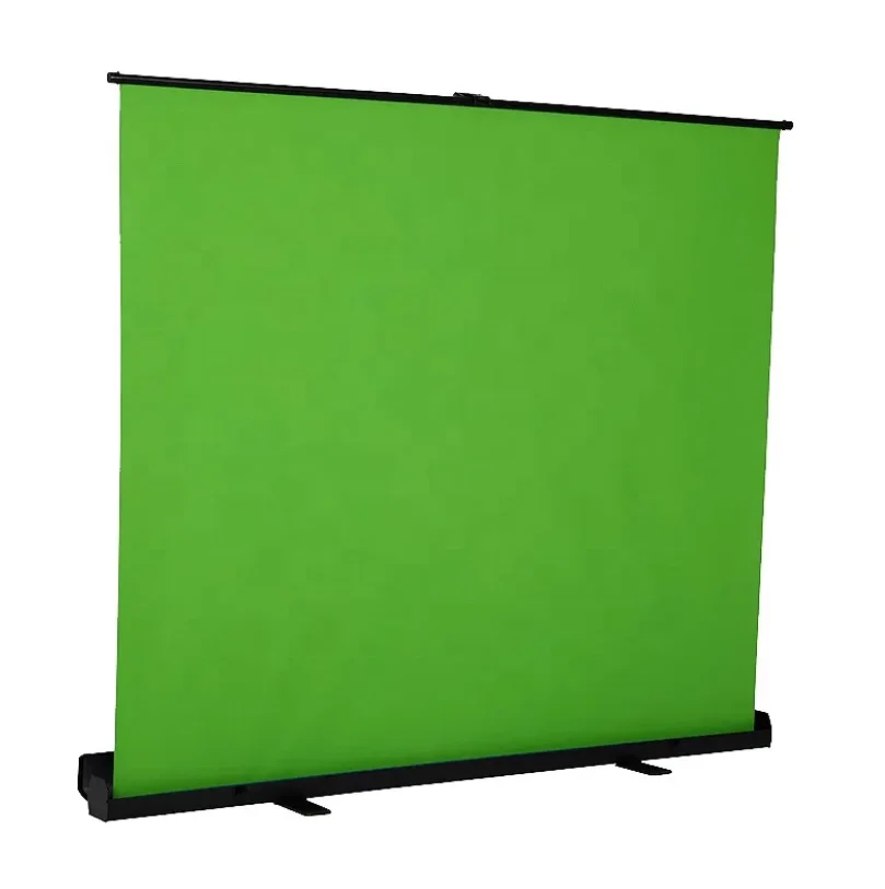 2.5m x2.5m Collapsible Screen Backdrop Portable Retractable Chroma Key Panel Photo Background with Stand for Video