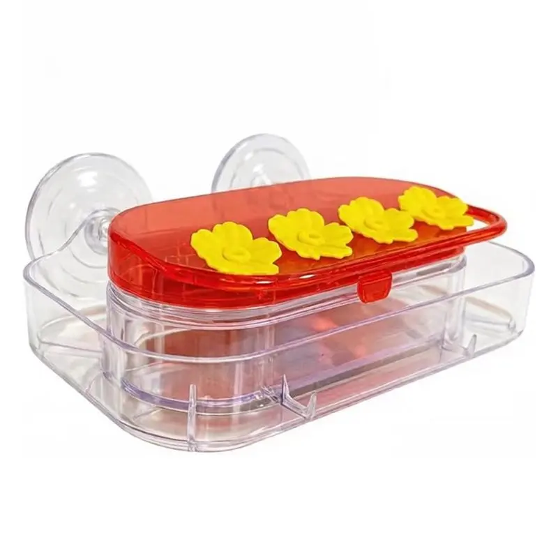AWAH Easy To Clean And Refill Window Hummingbird Feeder Strong Suction Cup Humming Bird Feeder With 4 Feeding Ports