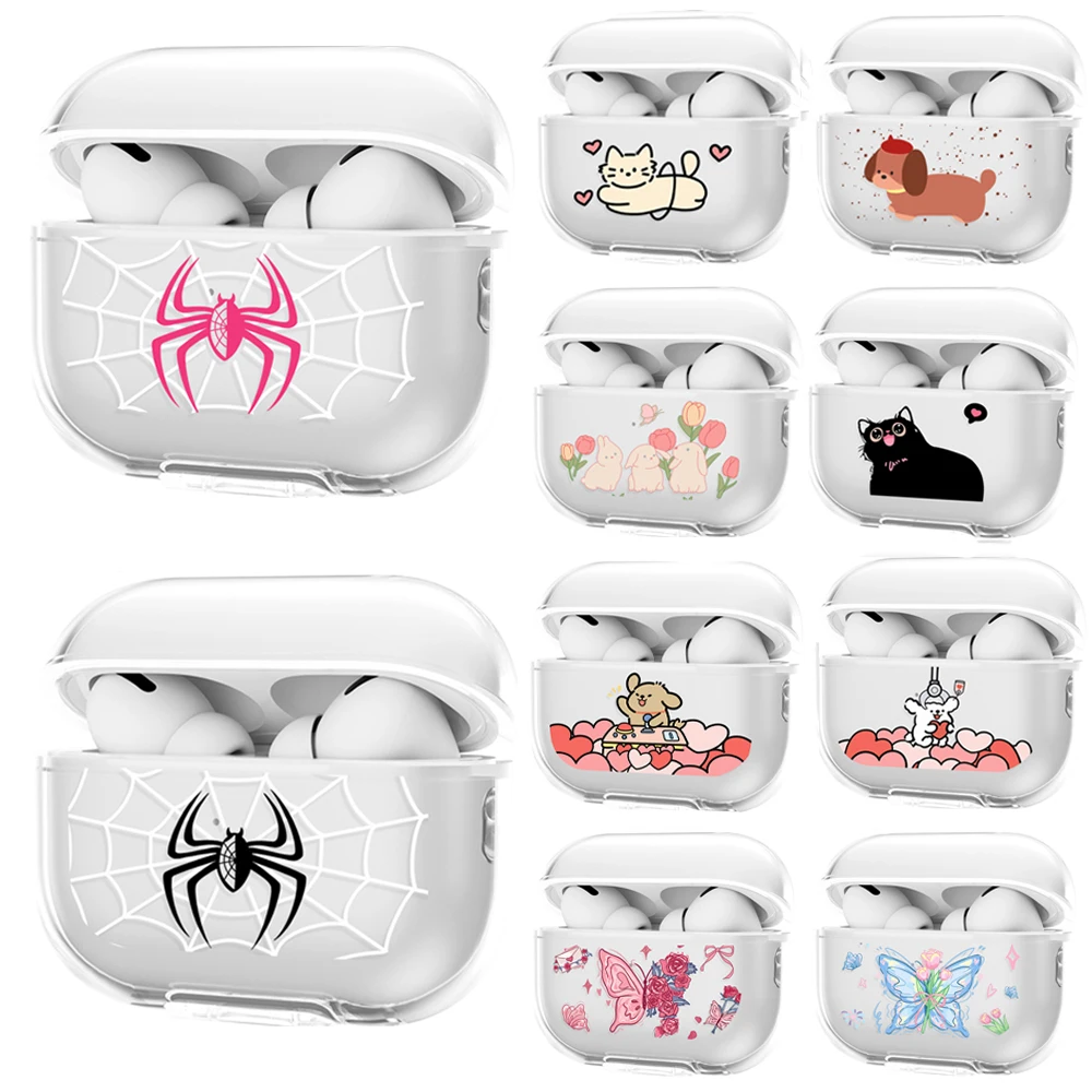 INS Spider Bluetooth Earphone Cover For Apple AirPods 1 2 AirPods3 Case AirPods Pro and Pro2 Soft Silicone Protective Cover