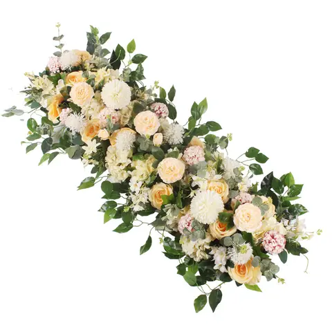 50/100cm DIY decoración de pared de flores de boda suministros de arreglo peonías de seda Rosa decoración de fila Floral Artificial telón de fondo de arco de boda
