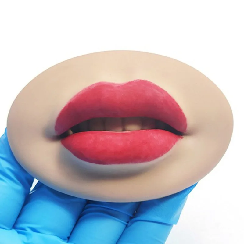 

Silicone Mouth Lips Practice Skin for Tattoo Training Resuable Nude Open Mouth False Lips Permanent Makeup For PMU Beginner