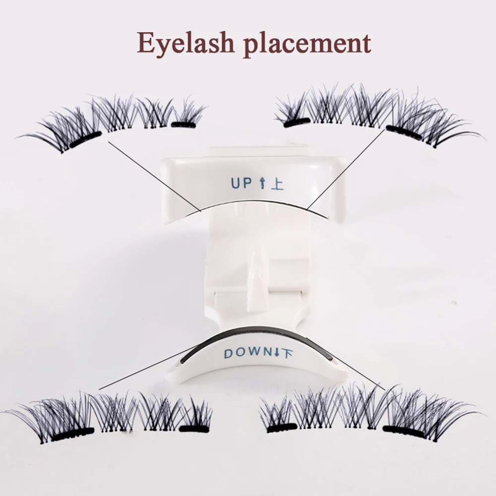 3D Natural Magnetic Eyelashes Self-adhesive False Eyelashes Reusable Magnetic Eyelashes Tweezers Set Natural Lash Curler Eyelash