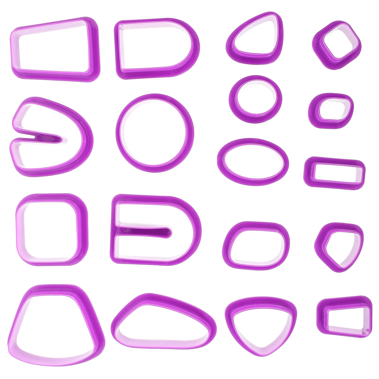 18 Pcs Gloss Glaze Clay Mold Jewelry Making Kit for Earrings Office Cookie Stencils