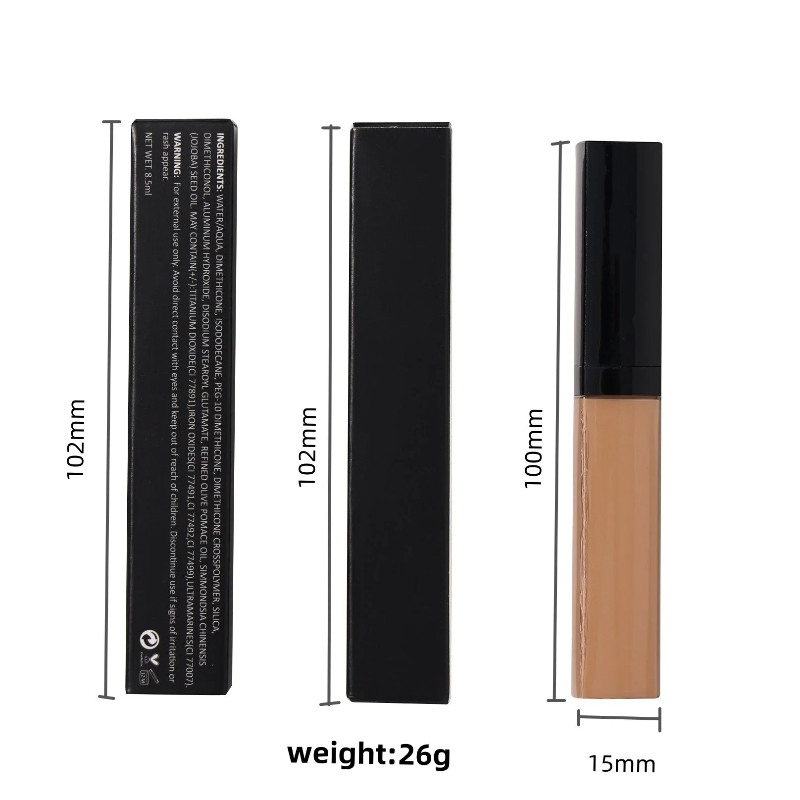Drop-verzending en Private LabelLight Concealer Make-up Hydraterende Vloeistof Volledige Dekking Concealer Geen Logo Concealer