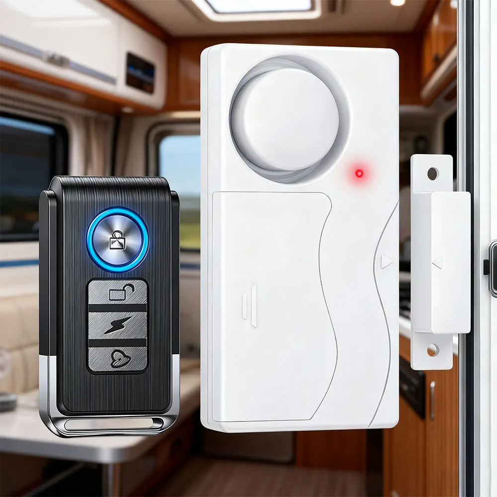 سيارة RV إنذار نافذة الباب إنذار تخويف الدخيلين مكافحة سرقة التحكم عن بعد إنذار ضد السرقة الاستشعار المغناطيسي