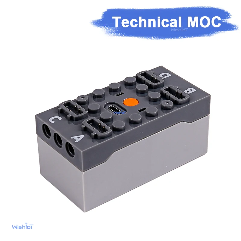 Paquete de energía de programa de 10 canales, caja de batería, fuente de alimentación para Motor de potencia Compatible con Motor de Buggy legoeds, potencia de grupo de coche DIY