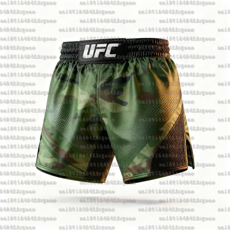 

2025 UFC camouflage Fighting Competition Sports Men's and Women's Breathable Quick Drying Sweat Absorbing Boxing Training Shorts