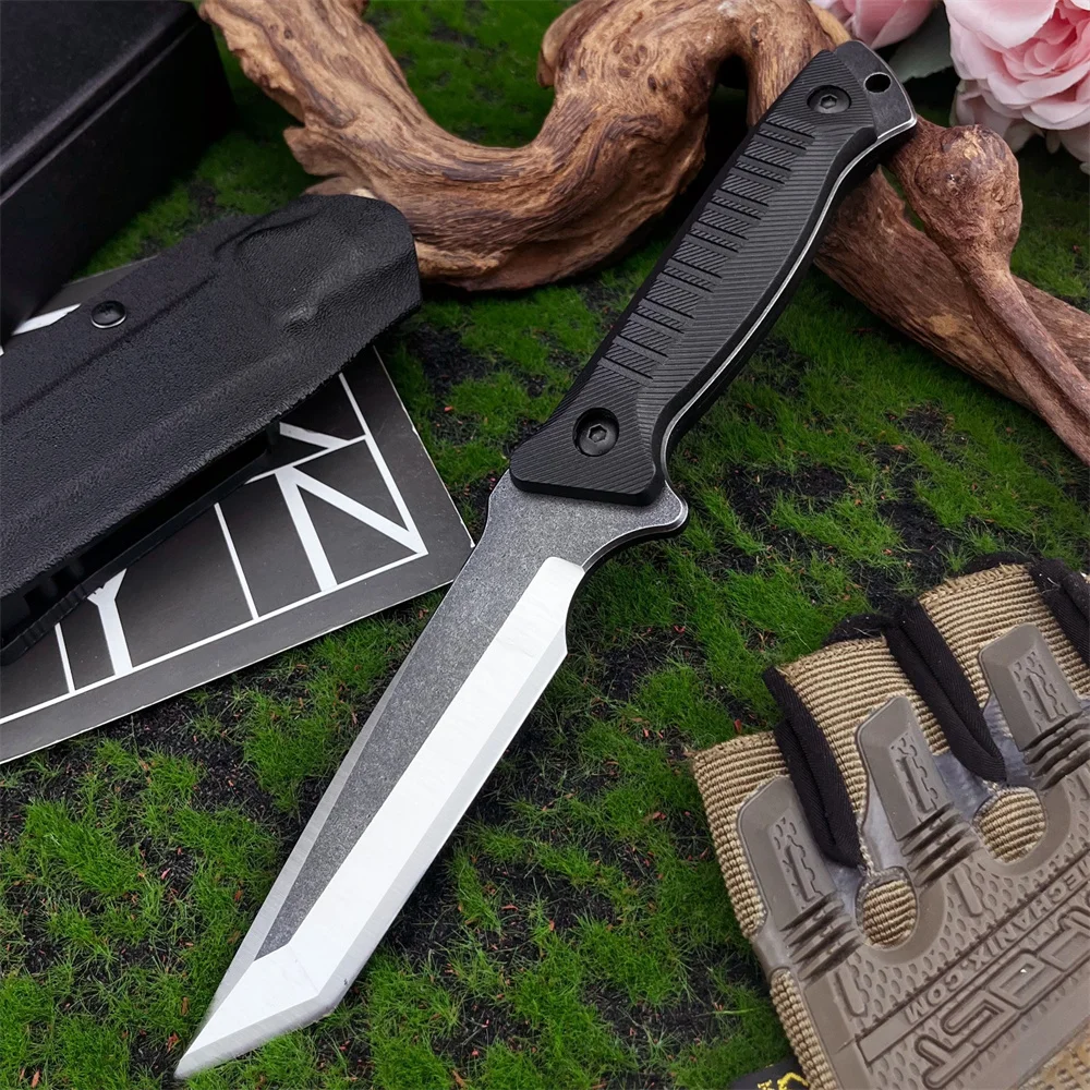 

Прочный кухонный нож высокой твердости с ножнами, лезвие 5Cr13Mov, нейлоновое волокно, ручка, ежедневный нож для дома, инструмент для резки мяса, фруктов, рыбы