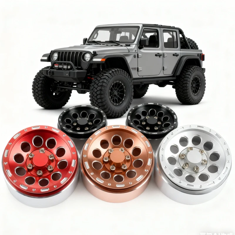 CNC 1.9 Beadlock Wheel Rim Hub for 1/10 Redcat Rc4wd WRAITH Tamiya Axial SCX10 D90 RC Car Upgrade Parts