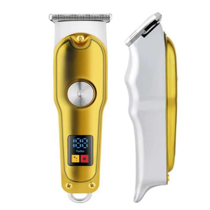 Cortadora de peluquero eléctrica, cortadora de pelo inalámbrica, máquina de corte de pelo, cortador de peinado, cargador rápido, afeitadora de peluquería corporal de Metal