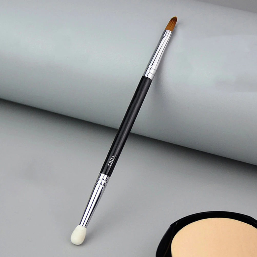 

3pcs Double Head Concealer Brush Professional Makeup Eye Brows Wooden Handle Sponge Brushes Portable Cosmetics Tools