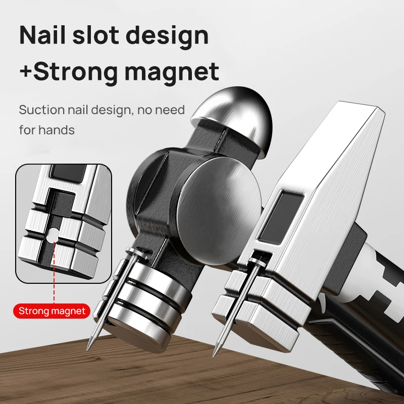 

New Hammer Short Handle Octagonal Hand Tool Heavy Duty High Carbon Steel Nail Hammer for Woodworking
