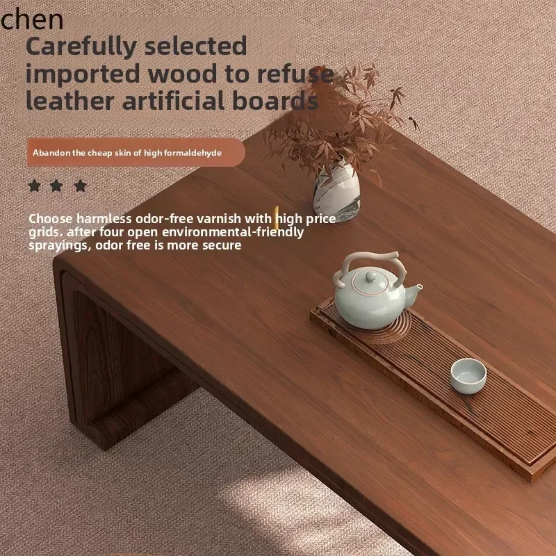 E21 D9.1-- bay window coffee tea table tatami tea t solid wood kang table kang several household low table