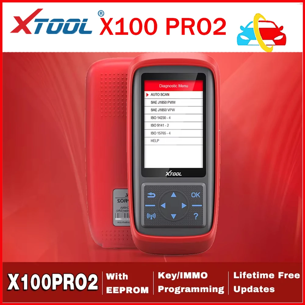 XTOOL X100Pro2 Key Programmer Immobilizer with EEPROM Adapter Professional X100 Pro2 Key Programming Tool Automotive OBD Scanner