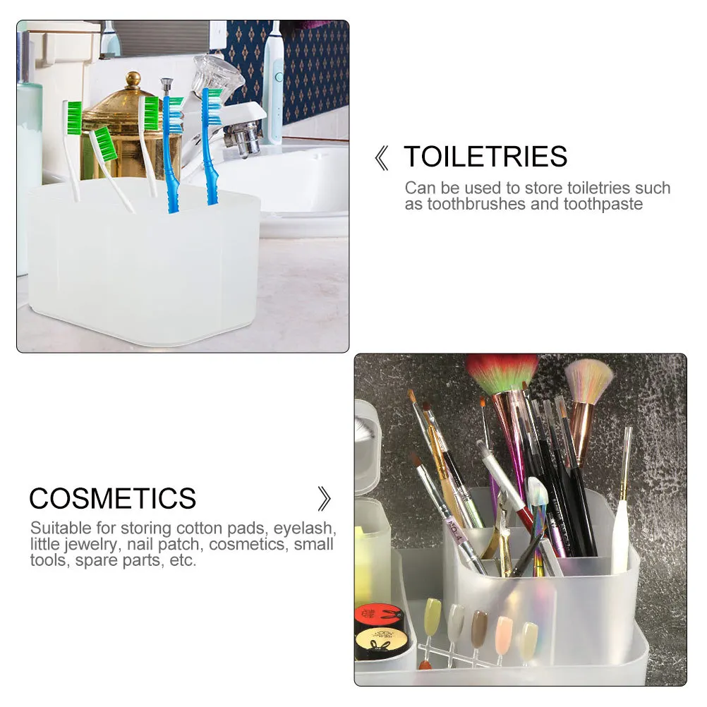 

Nail Pad Storage Box Cotton Pad Holder Manicure Tool Organizer Nail Art Brush Pen Container Makeup Brush Holder Durable Desktop