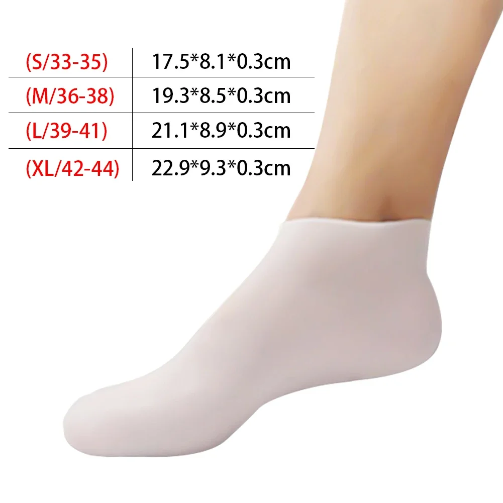 Calcetines de silicona para el cuidado de los pies, Gel hidratante antigrietas, piel muerta agrietada, Protector, alivio del dolor, antideslizantes, 2 uds.