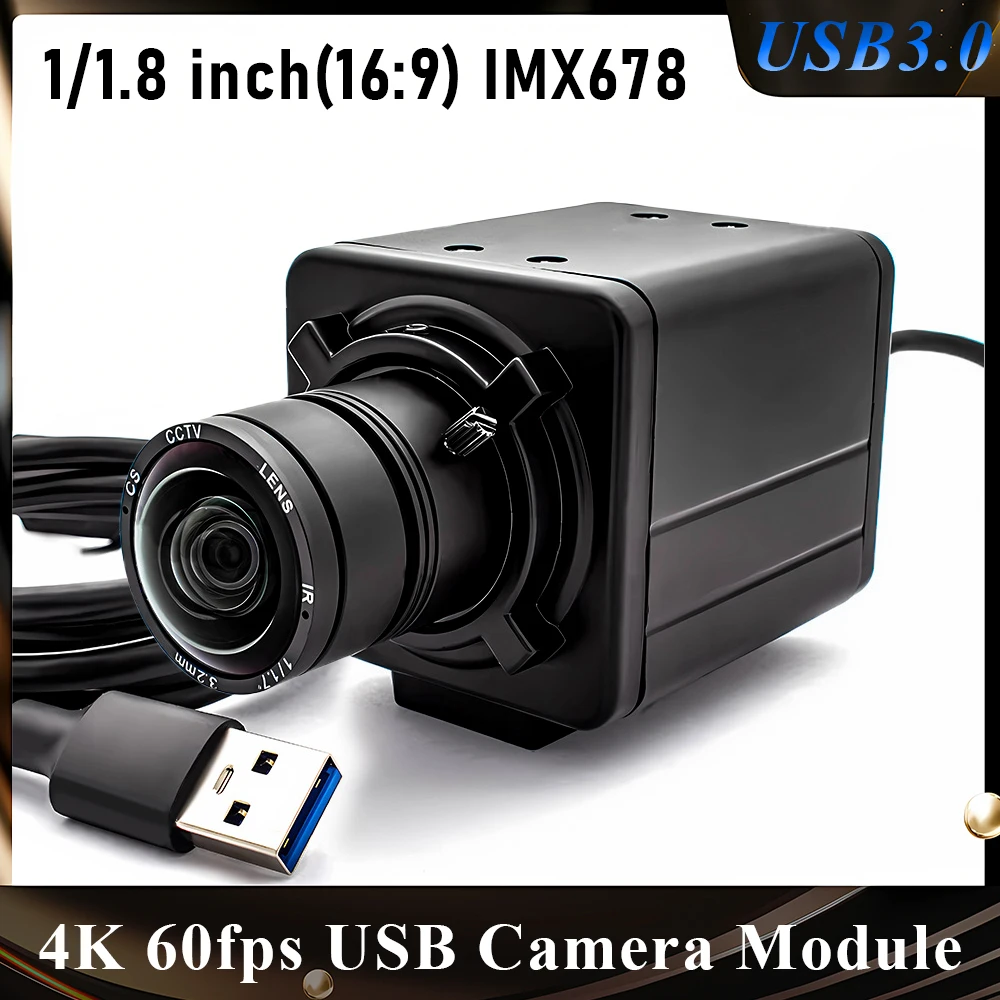 IMX678 IMX678 8MP 60FPS USB3.0 Webcam 1/1.8" CMOS 5-50mm Lens 4K Camera Module Metal Case for Machine Vision Video Meeting Plug & Play - Aliexpress Deal