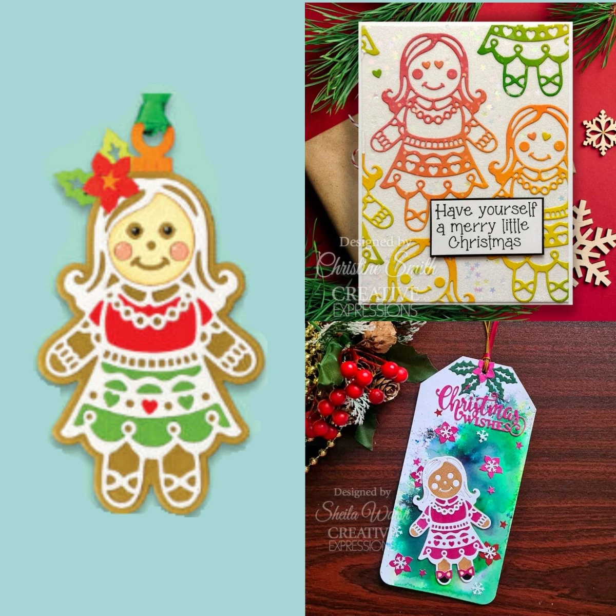 

2024 Christmas Gingerbread Girl Metal Cutting Dies Diy Decorating Scrapbook Paper Card Album Embossing Craft Die Template