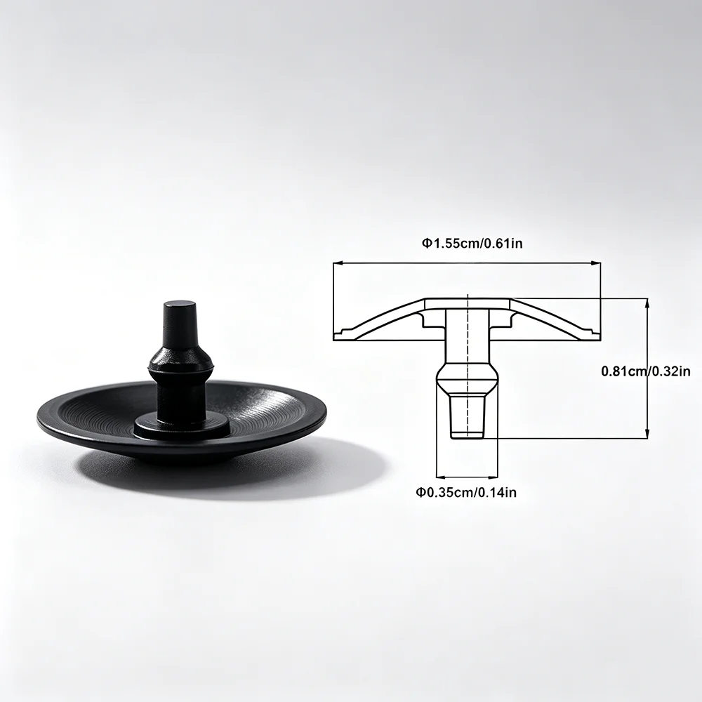 100PCS Black FKM Non Return Check Valve Custom Material for Industrial Use