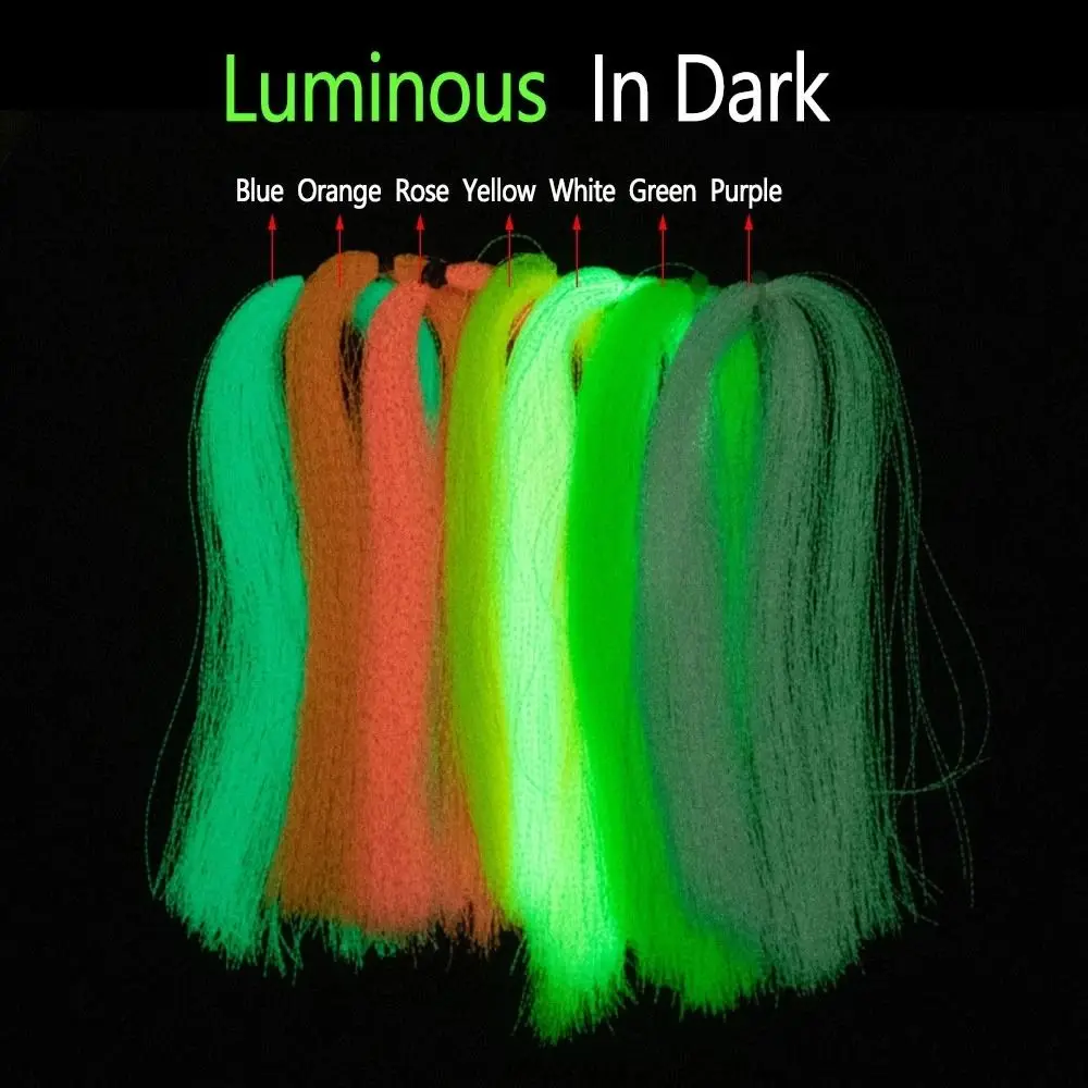1Pack Luminous Assist Hooks Line Crystal Flash Strand Lure Making Material Fishing Accessories