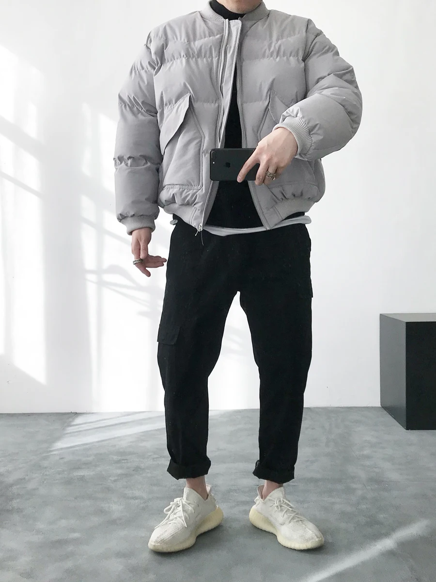 سترة طيران أمريكية سميكة من القطن للرجال، معطف شتوي دافئ وثقيل الوزن من ماركة عصرية