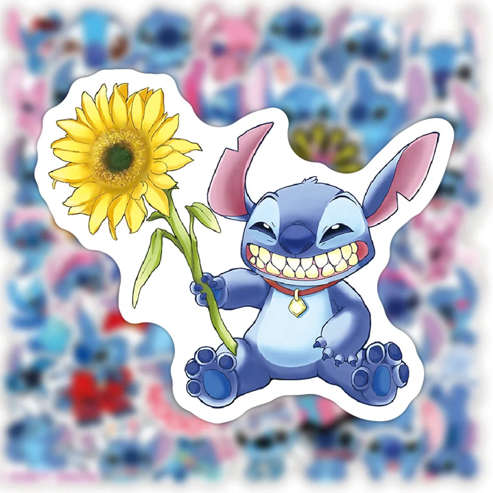 10/30/50pcs Disney Anime Cartoon Stitch Stickers Decals Waterproof Decorative Luggage Stationery Laptop Kawaii Sticker for Kids