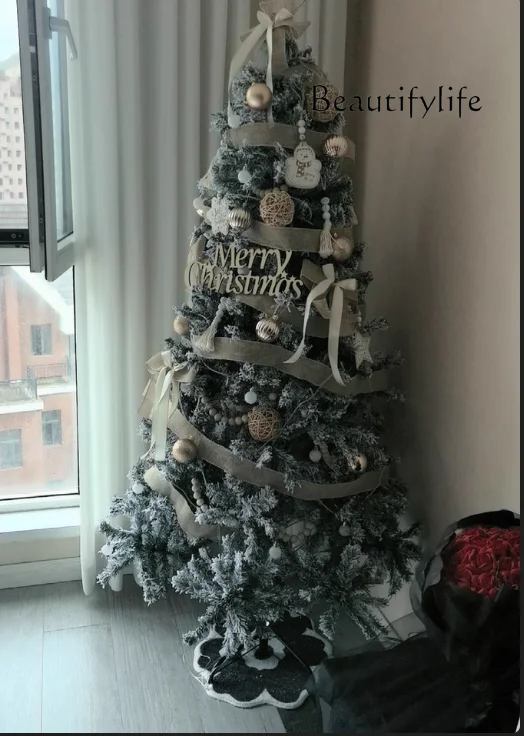 

beautiful living room luminous white Christmas tree Christmas tree set, Very nice home high-end decoration,