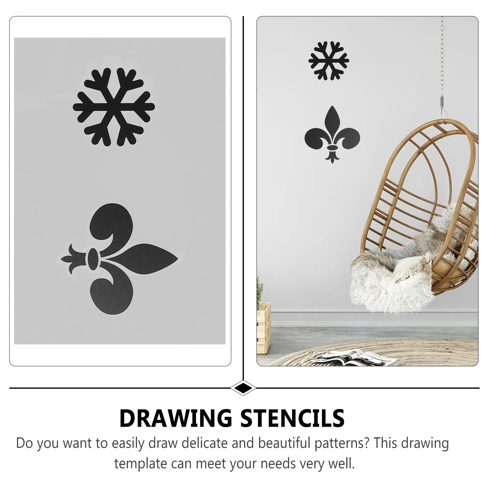 

40Pcs Drawing Stencils Letter Templates Lightweight Texture Graffiti Support DIY Projects Scrapbooking Gift Making