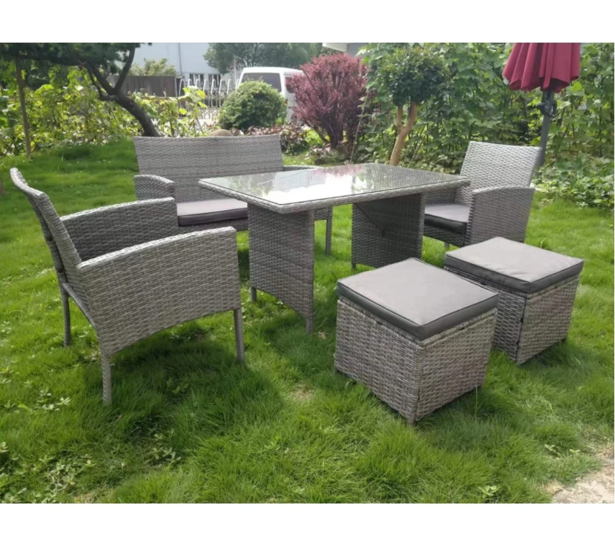

Outdoor Sofa Set PE Rattan Furniture for Living Room Hotel Villa Park Courtyard Apartment