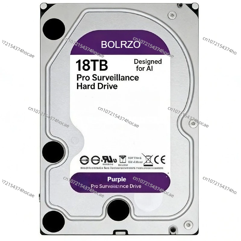 

18TB Monitor Grade Hard Drive Purple Purple Pro CMR Vertical 7200