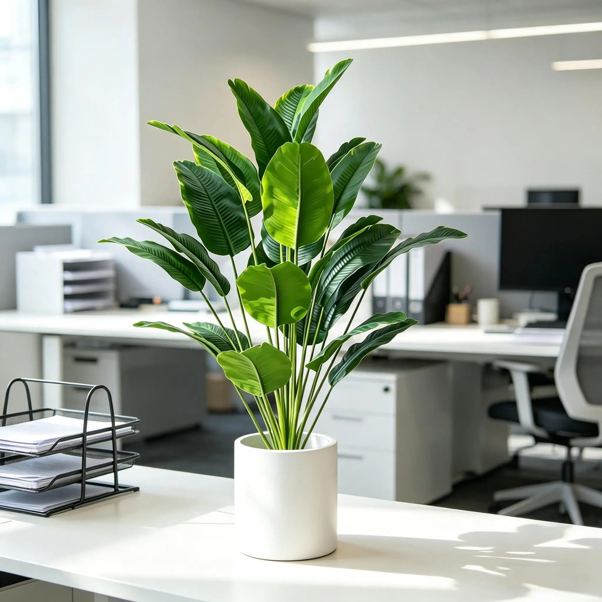 1pc Artificial Plants Large Tropical Palm Tree Fake Banana Plants Leaves Real Touch Plastic Monstera For Home Garden Party Decor