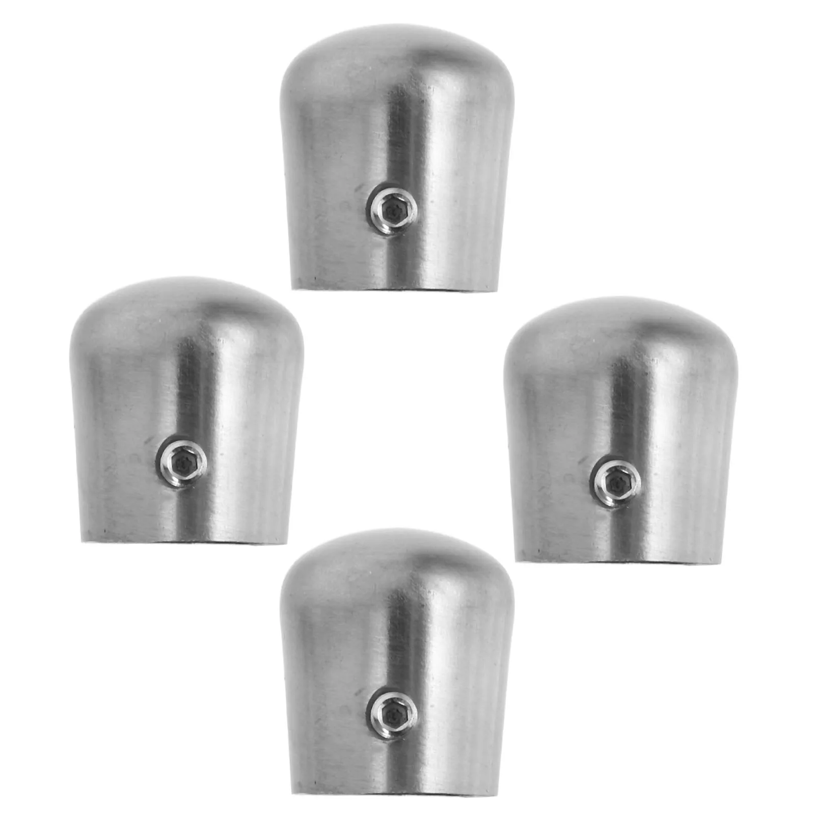 

4 Pcs Stair Handrail Accessories End Plugs for Fitting Silver Caps Indoor Stairs