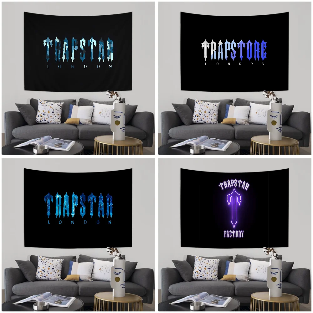 T-Trapstar Logo Hanging Bohemian Tapestry Cheap Hippie Wall Hanging Bohemian Wall Tapestries Mandala Wall Hanging Home Decor