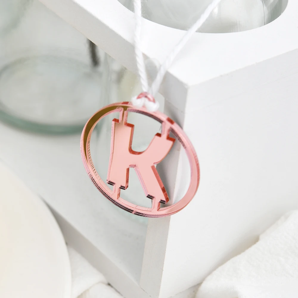 

Personalized hanging, Acrylic cutting products, Initials, Gift backpack hanging ring, Art font.