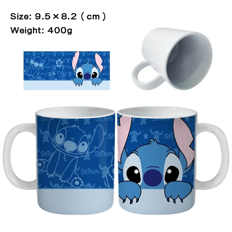 

Disney Stitch Cup Household Fruit Juice Coffee Animation Peripheral Color-changing Creative Ceramic Mug Stitch Drinking Cup Gift