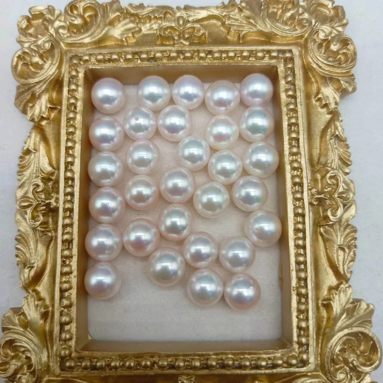 1Pc Exceptional Fine 7.5-8mm/8-8.5mm/10-11mm Real Natural AAAA South Sea White Round loose Pearl DIY Ring Pendant