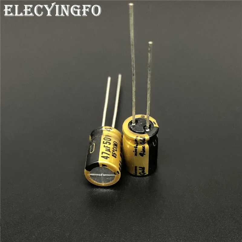 

5pcs/50pcs 47uF 50V NICHICON FG(Fine Gold) 8x11.5mm 50V47uF MUSE Top Grade Audio Capacitor