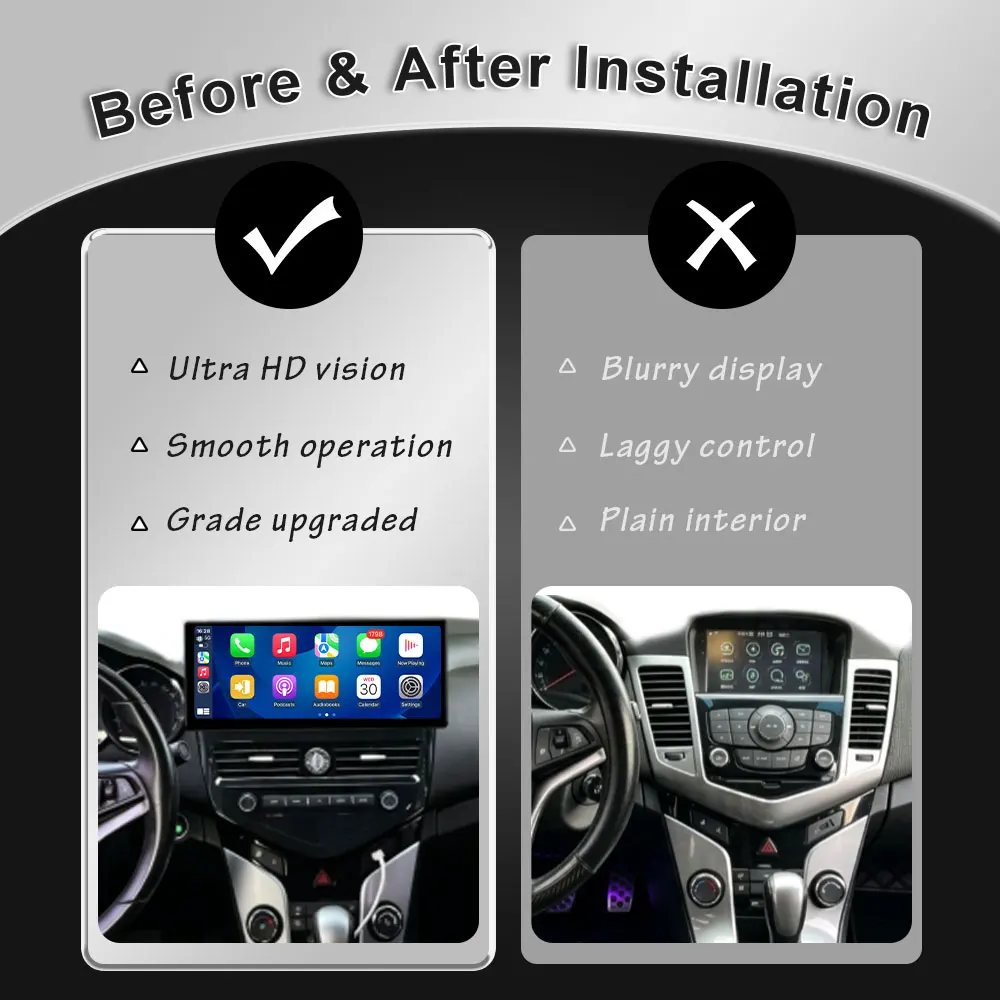 12.3 inch for Chevrolet Cruze J300 2014-2015 Android  Auto Car Radio Mutimedia Player GPS Navigation Bluetooth 4G DSP WFi QLED