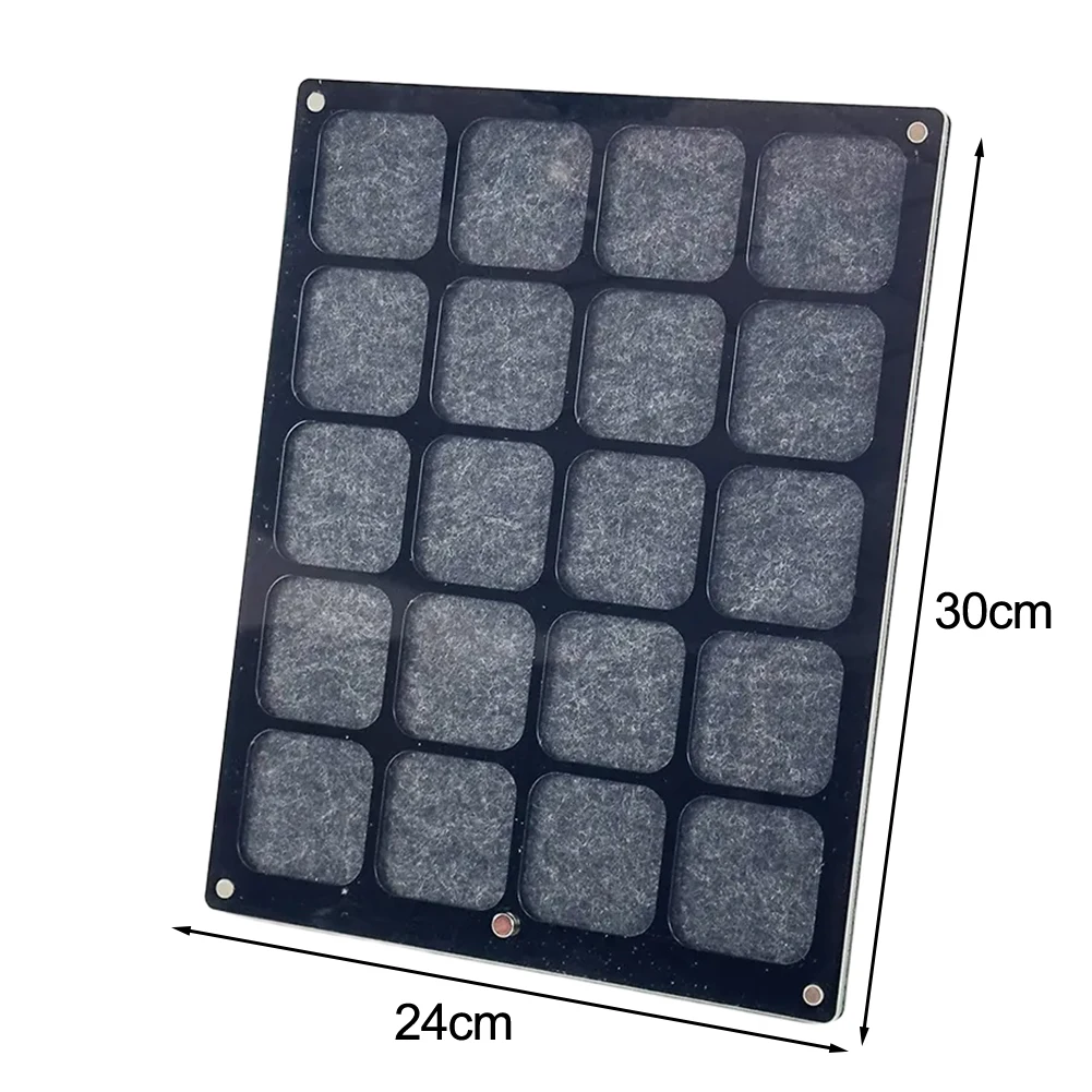 Badge storage box constructed with acrylic to display and protect badges and medals providing fast access with a modern design