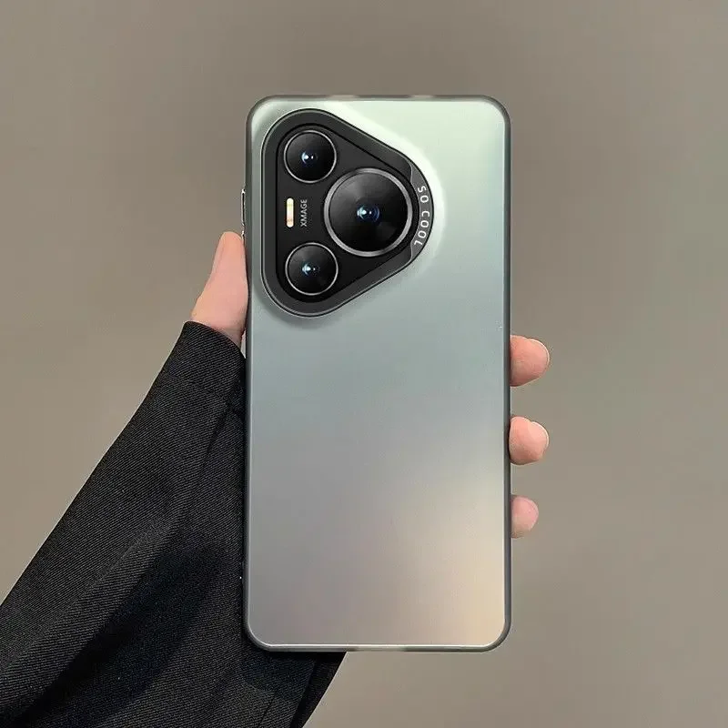 حافظة لهاتف هواوي بورا 70 الترا بورا 70 برو بورا 70 + بلس غطاء معدني غير لامع من الجلد أورورا