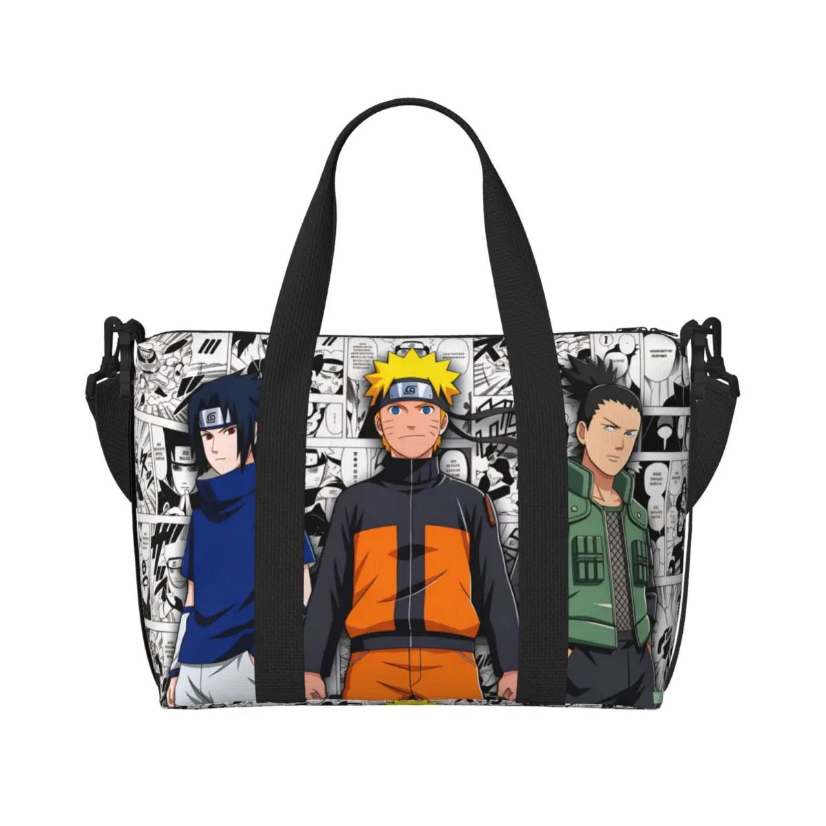 

Custom N-Narutoes Uzumakis Narutos Beach Tote Bag Women Extra Large Gym Carry On Vintage Design Comics Movie Travel Shopping Bag