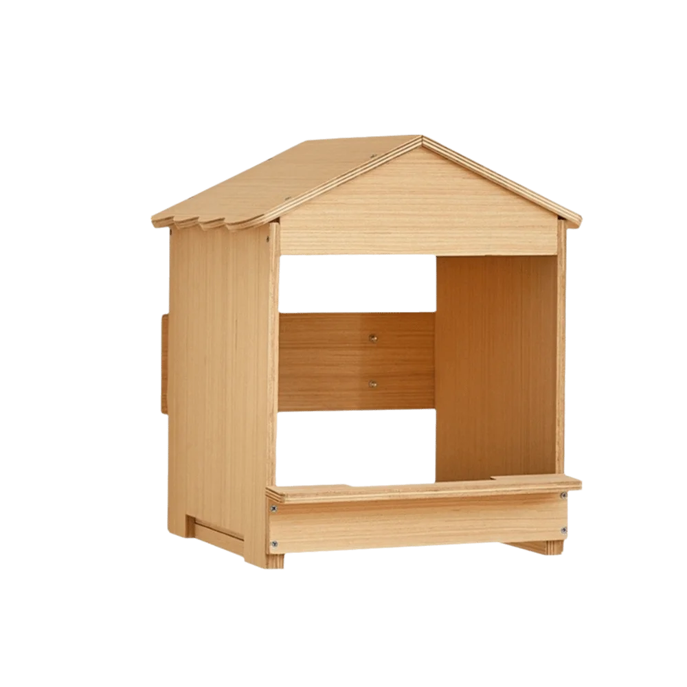 

Wall Mounted Wooden Chicken Nest Box Large Capacity House Shape Chicken Coop Stable Detachable Egg Laying Box Easy Assemble