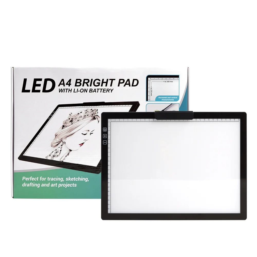 A4 Digitale Zeichentabletts Kopiertafel mit 10 W Schnellladung, tragbares Zeichenbrett, LED-Zeichenbrett, Kopiertafel, helles Pad, Geschenk