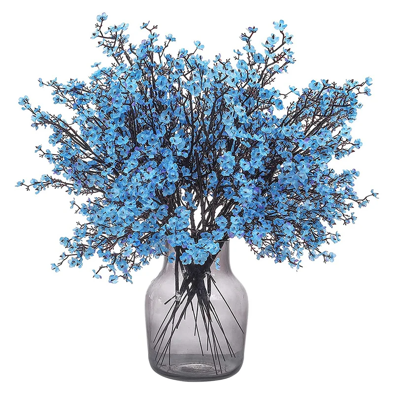 10PCS Artificial Plants Long Baby's Breath Christmas Decor Vase for Home Wedding Bridal Festival DIY Party Fake Plastic Flowers image 5