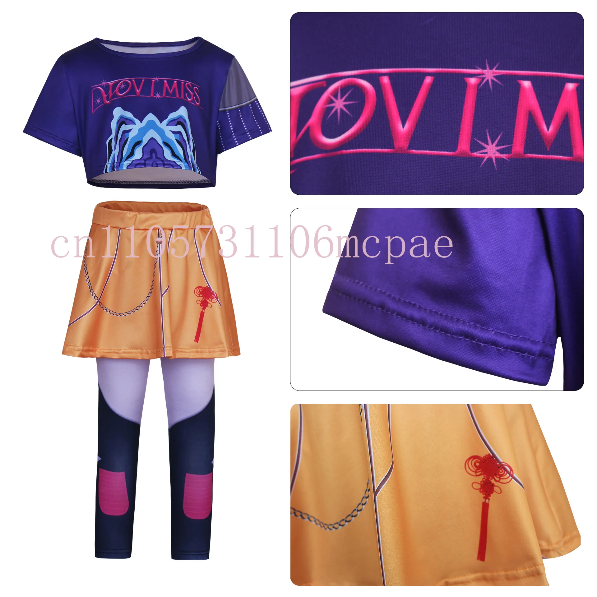 أزياء شيطان الصيادين التأثيرية للفتيات زوي ميرا رومي ملابس لعب الأدوار الخيالية Kpop بدلات حفلات الهالوين كرنفال متوفرة في المخزون #6