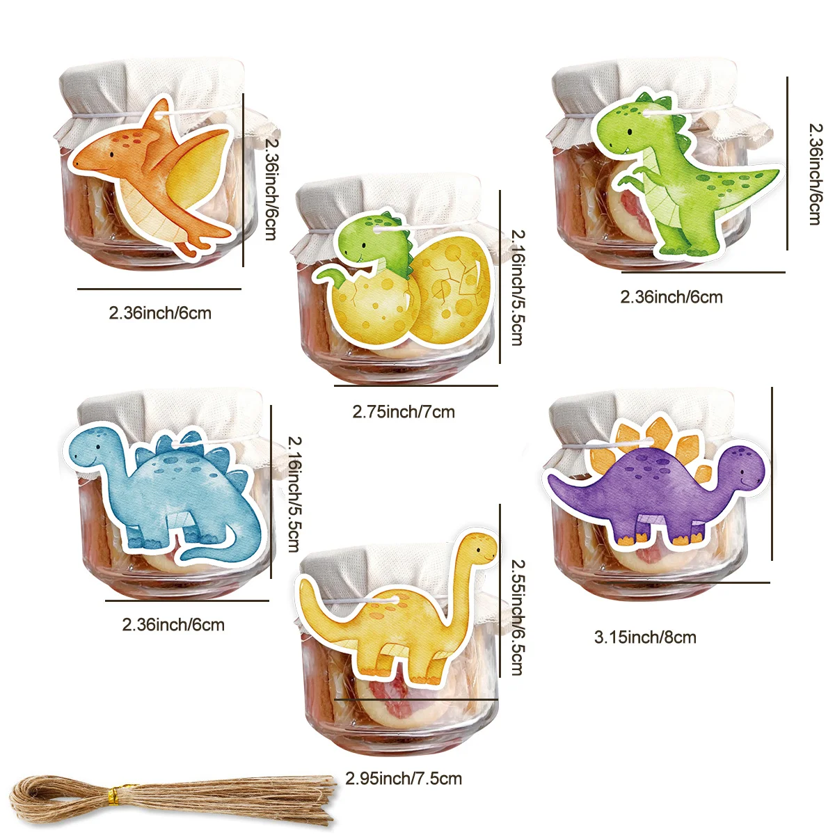 1Set Carton Dinosaur Cupcake Toppers Paper Sticker Straw For Baby Shower Boy\'s Dinosaur Birthday Party Decor DIY Gifts Wrapping